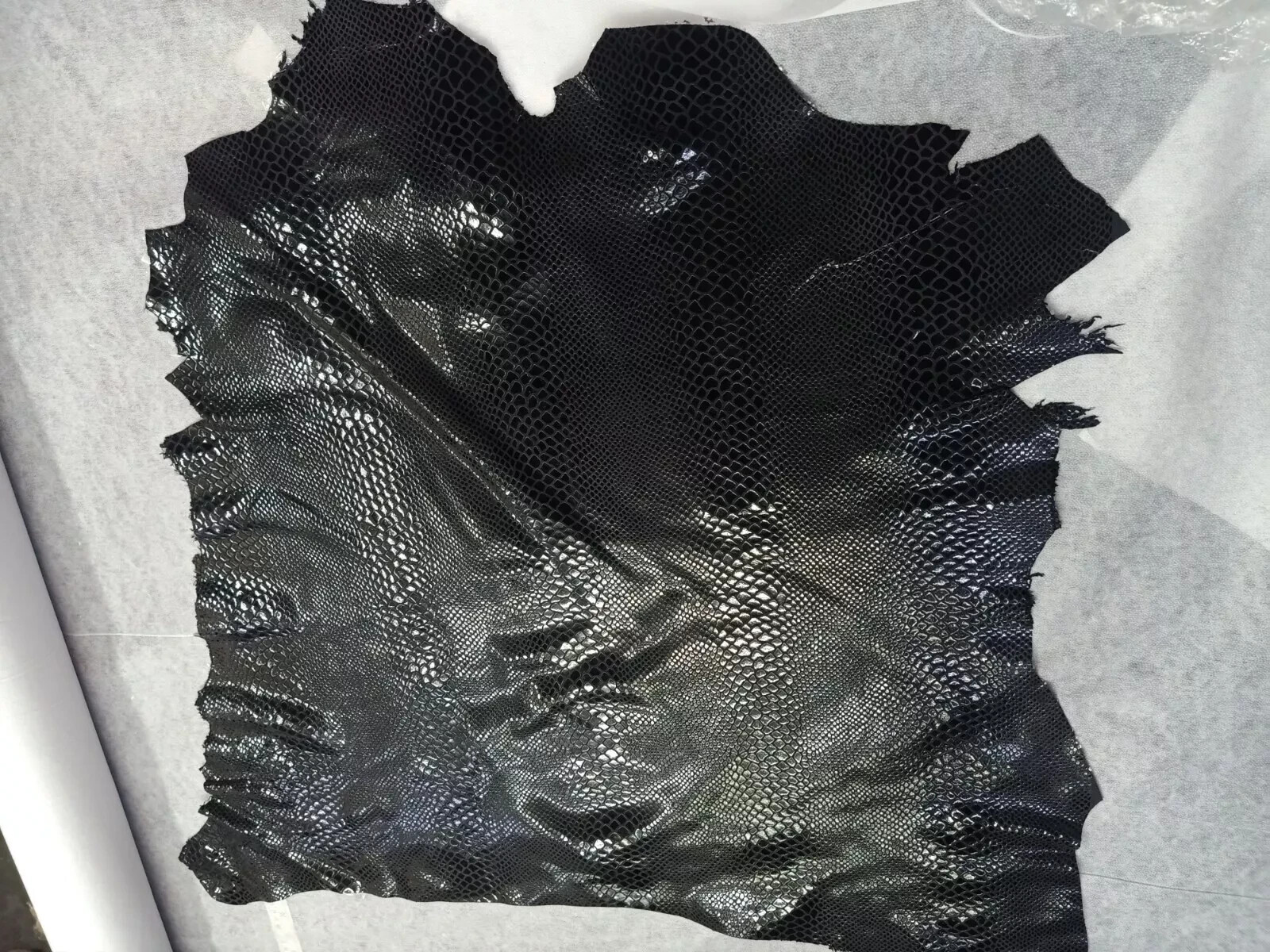 Pre-owned Handmade Men's Black Suede Leather Slim Fit Jacket Python Snake Texture Fashion Jacket