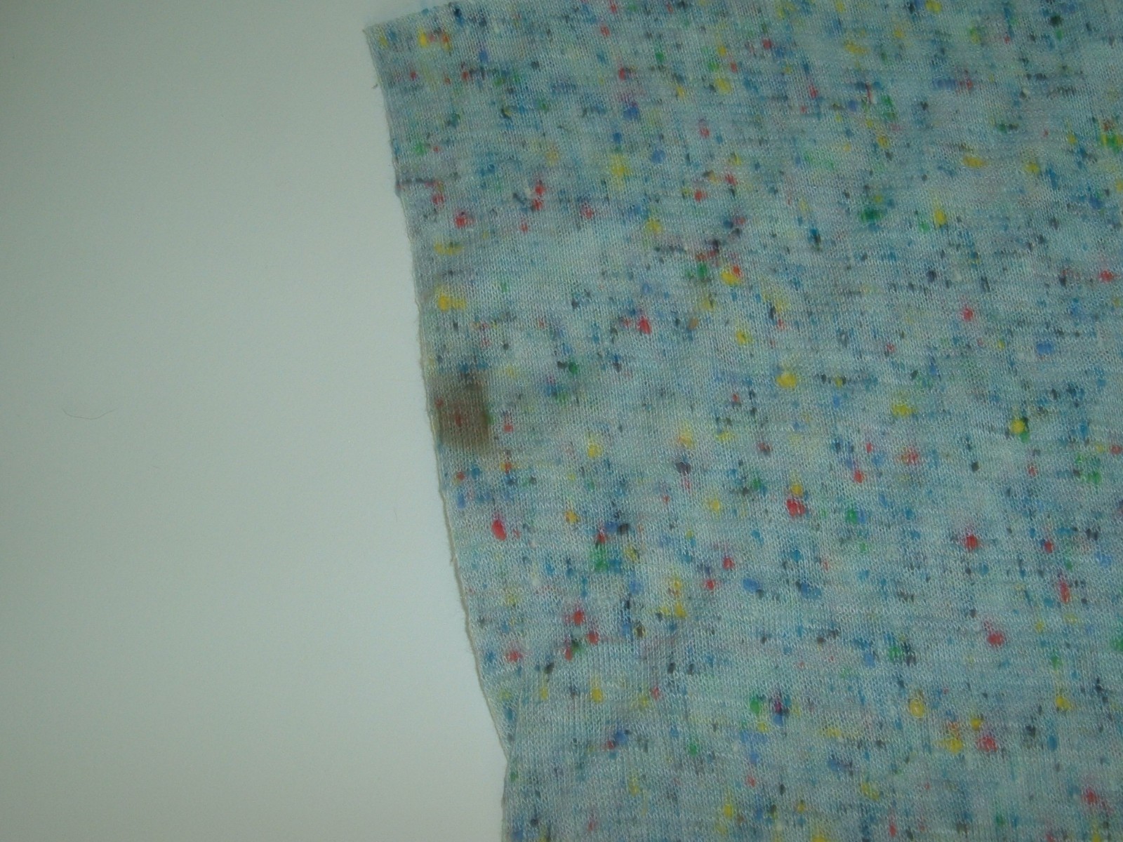 Vtg 70s Fabric kit Poly cotton blend US tee set JS textile nubby blue fabric