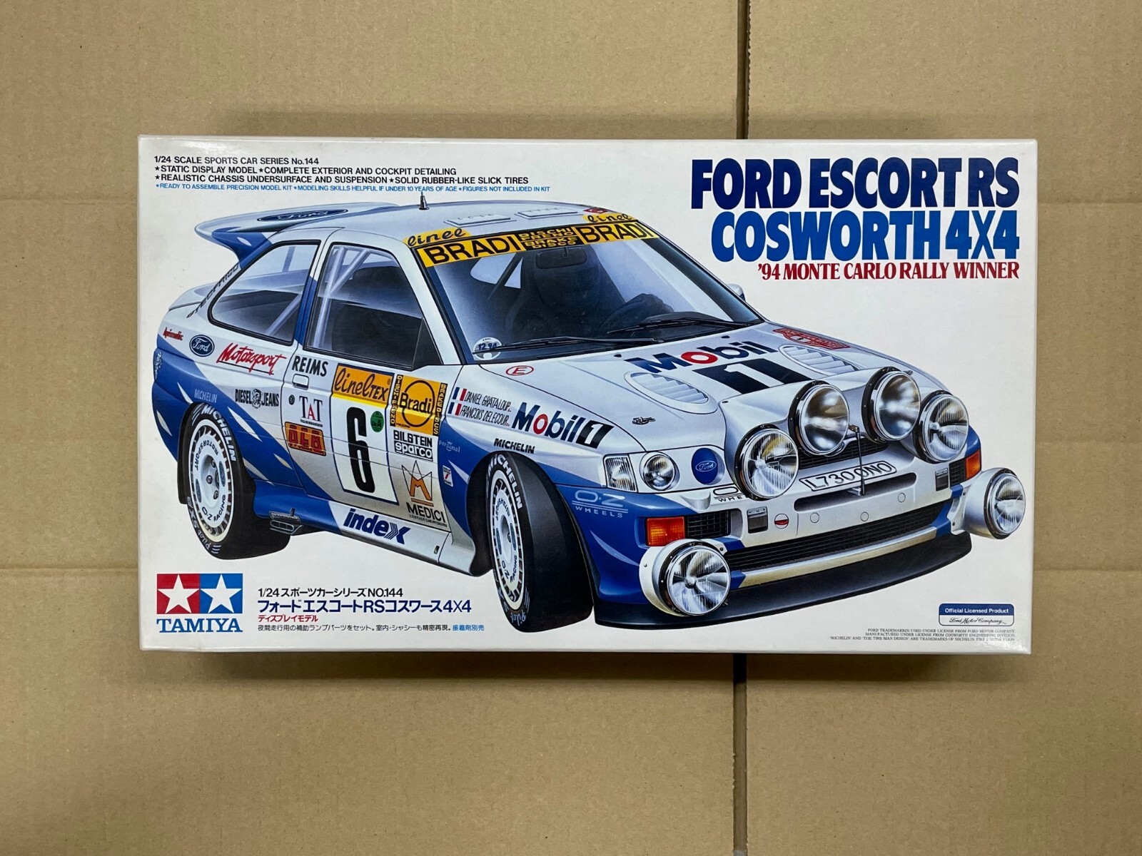 61　フォード　1994　Escort RS Cosworth ミニチャンプス 1/24 SCALE FORD ESCORT RS COSWORTH '94 MONTE CARLO Plastic
