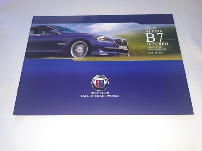 2010 BMW Alpina B7 BITURBO Limousine Prospekt Brochure Catalog 16 Seiten RAR  E