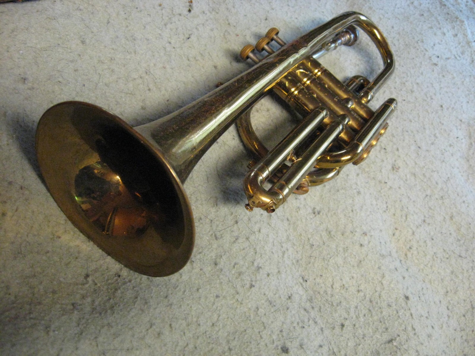 Vintage Silvertone Trumpet  Elkhart, Ind. USA w/Case Needs Repair