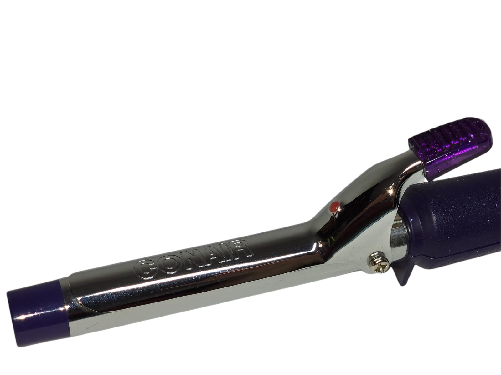 Conair Curling Iron 1" or 3/4" Chrome Barrel Purple Handle 1 Heat Setting