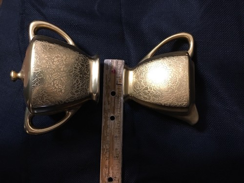 Vintage Wheeling Decorating All Gold Cream and Sugar #1253