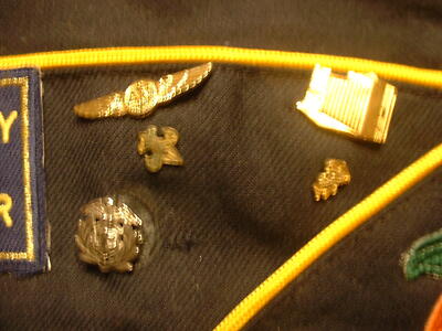 Vintage American Legion Cap with Pins and Vice Commander Medal