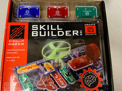 Circuit Maker Skill Builder 125 Projects Edu Toys Fun Sounds Electronic 
