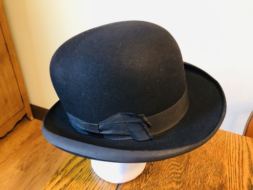 Antique Vintage Men's Stetson Kennedy size 7 1/8 Bowler Derby hat WOW!!