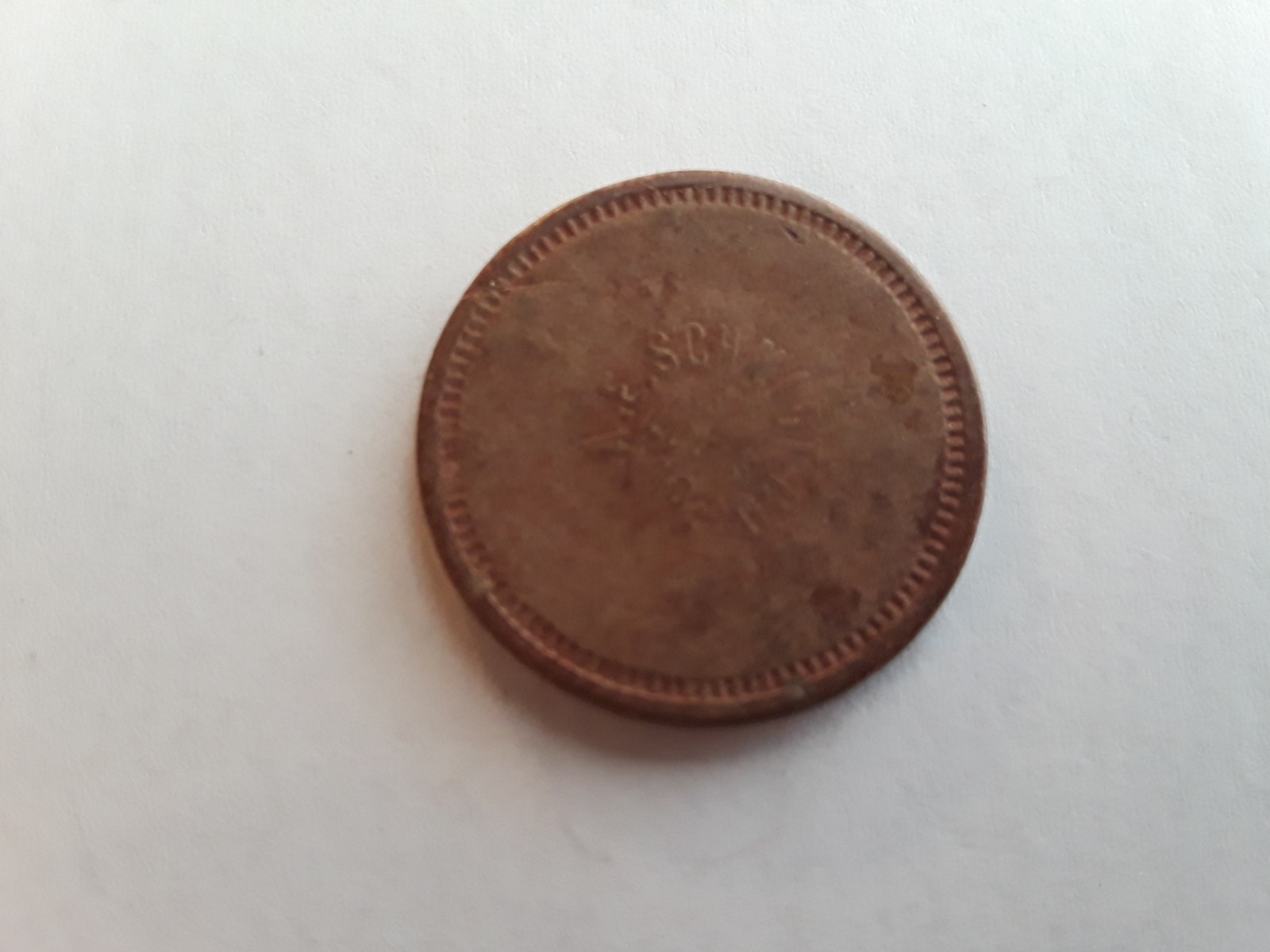 Anthony KANSAS W L Burris Red Fiber TOKEN KS Unlisted Type