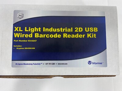 New Vorne XL  Light Industrial 2D Barcode Reader Kit 93-0247 - New