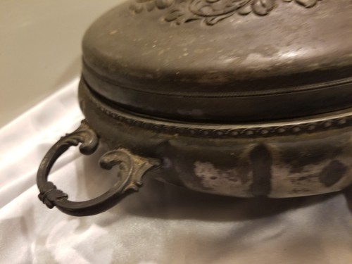 Quadruple plate  victor Silver Serving Dish With Lid
