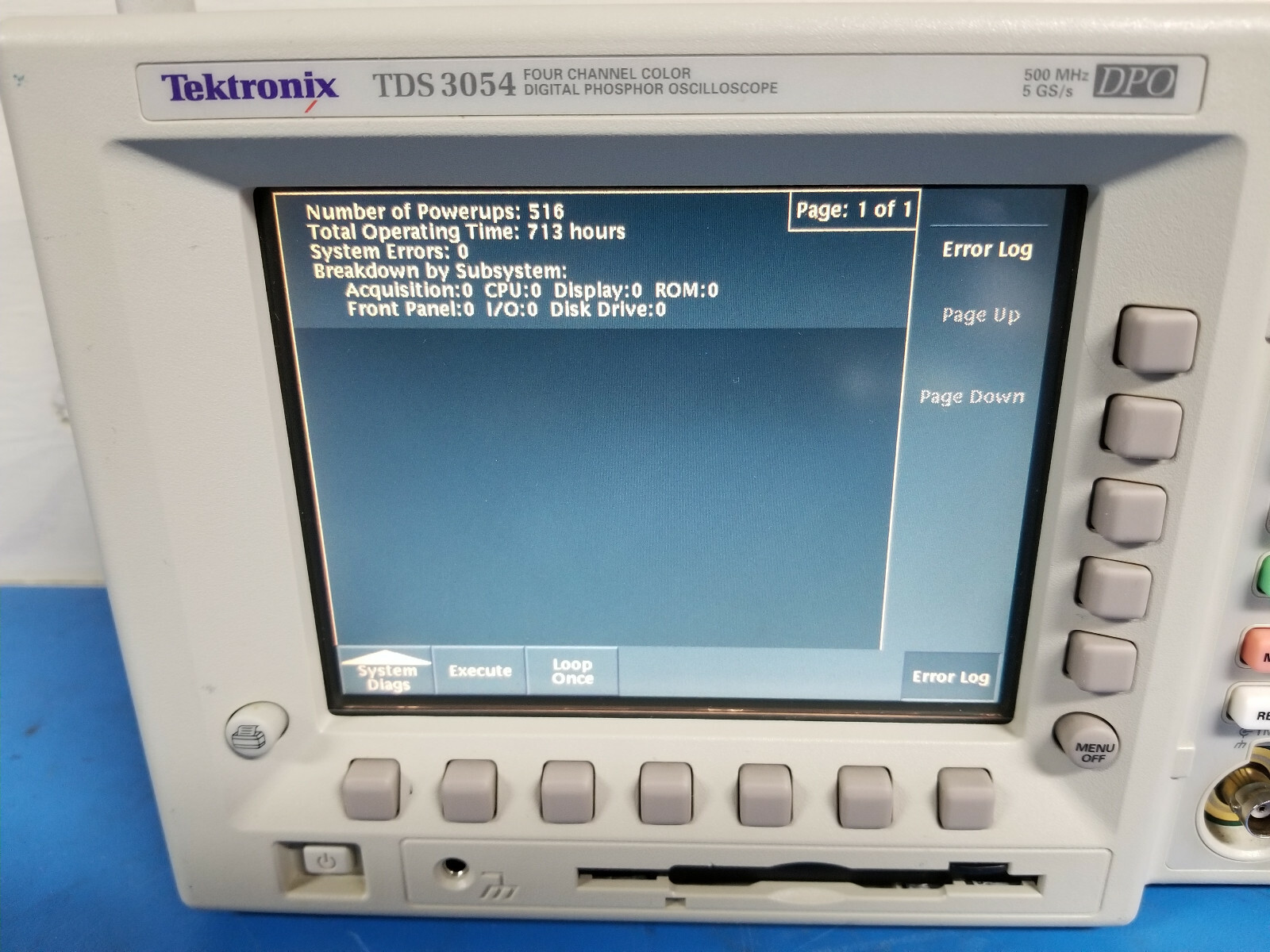 Tektronix TDS3054 500 MHz 5GS/s 4 Channel Oscilloscope TESTED!