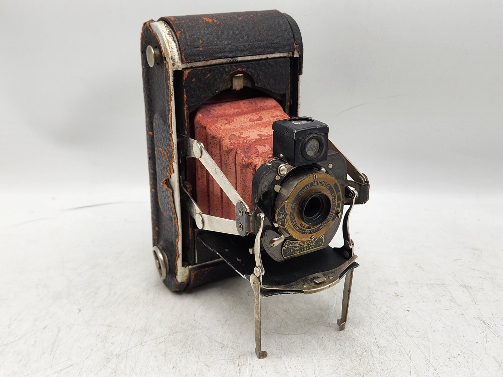Rough Vintage Kodak No.1 Folding Pocket Model E Camera Red Rough Vintage Kodak No.1 Folding Pocket Model E Camera Red