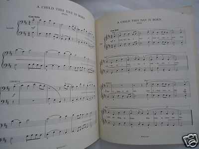 AT CHRISTMASTIDE FOR PIANO WITH WORDS Easy Beginner BOSWORTH LONDON 1963