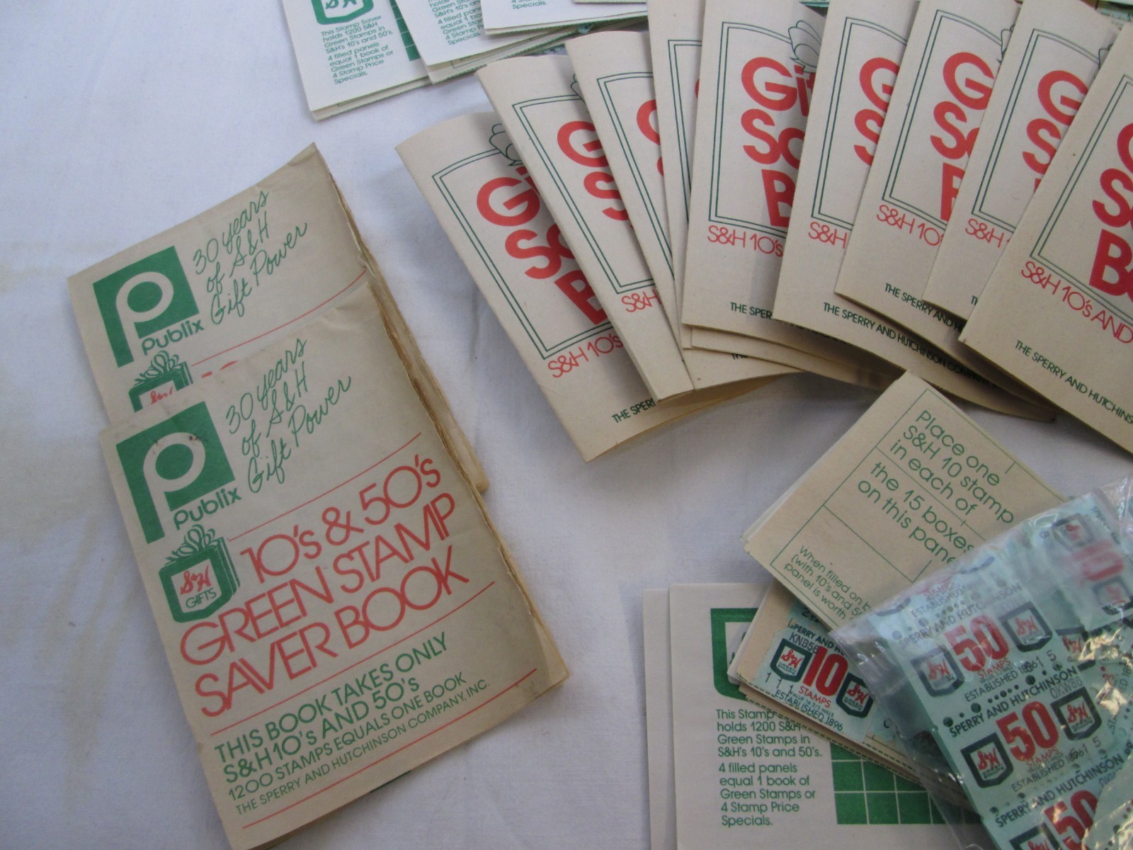Lot of S&H Green Stamp Books & Stamps