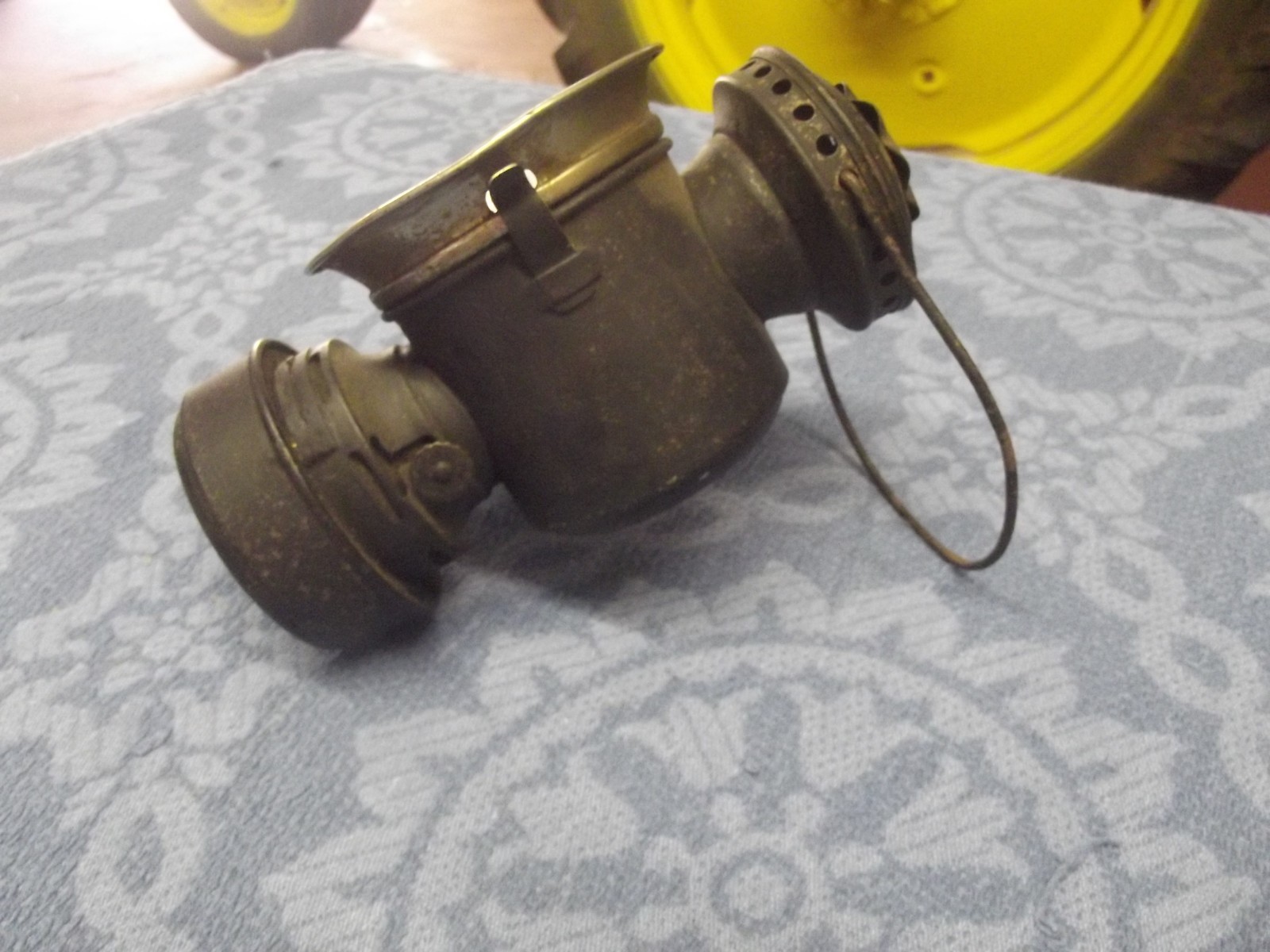 Antique Buggy Auto Lamp Lantern 1908-1914 Dietz Eureka WWI Era Kerosene Red Lens