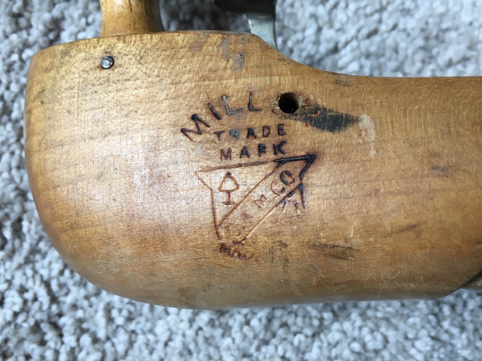 Miller trademark O.A.M.C.O. vintage wooden shoemakers shoe forms, 2