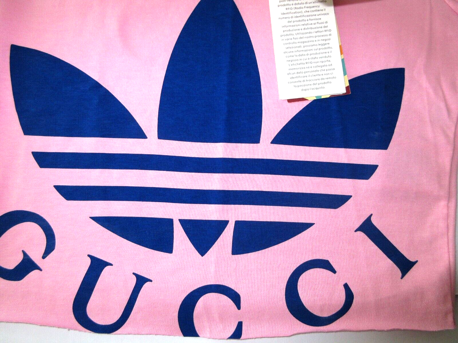 Pre-owned Gucci X Adidas Cropped Pink T-shirt Women's Size Xxs Authentic 693637