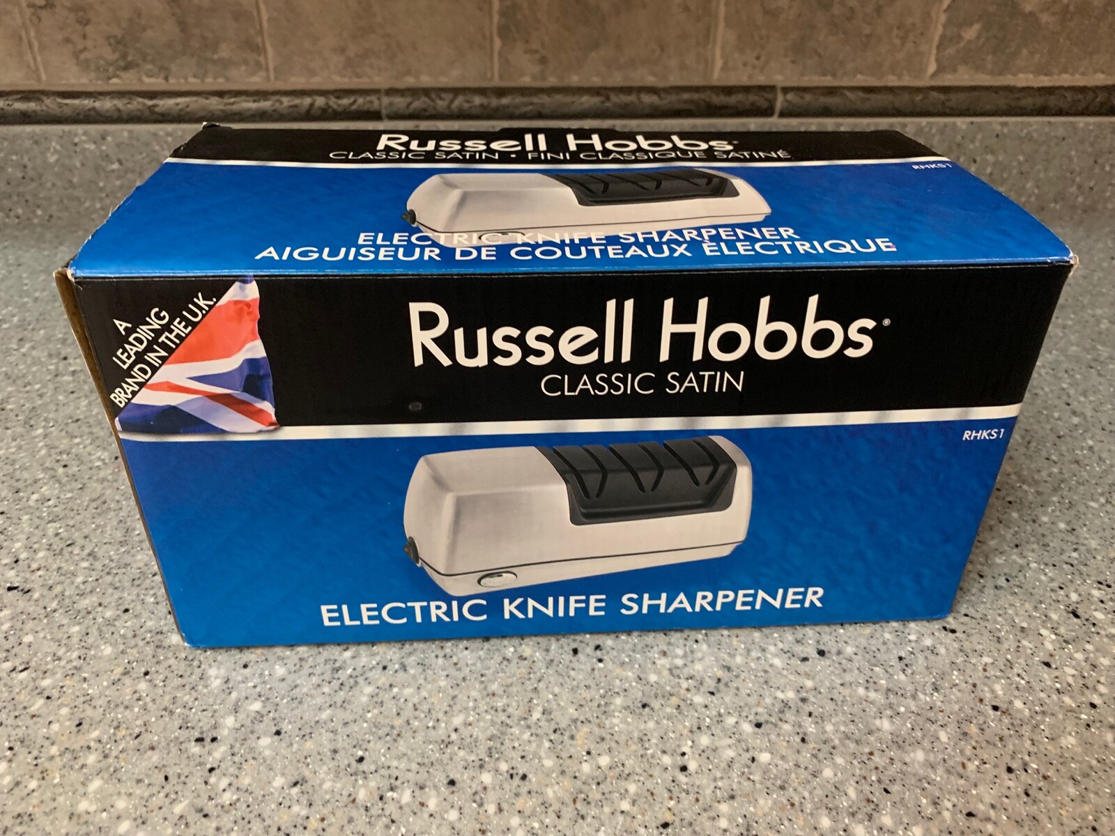 RUSSELL HOBBS RHKS1 3 STAGE KNIFE SHARPENER HEAVY DUTY DIECAST ALUMINUM HOUSING