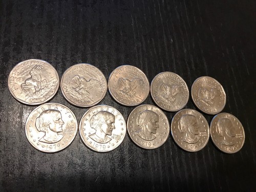 1979 LOT OF (10) SUSAN B ANTHONY SILVER DOLLAR From Hoard