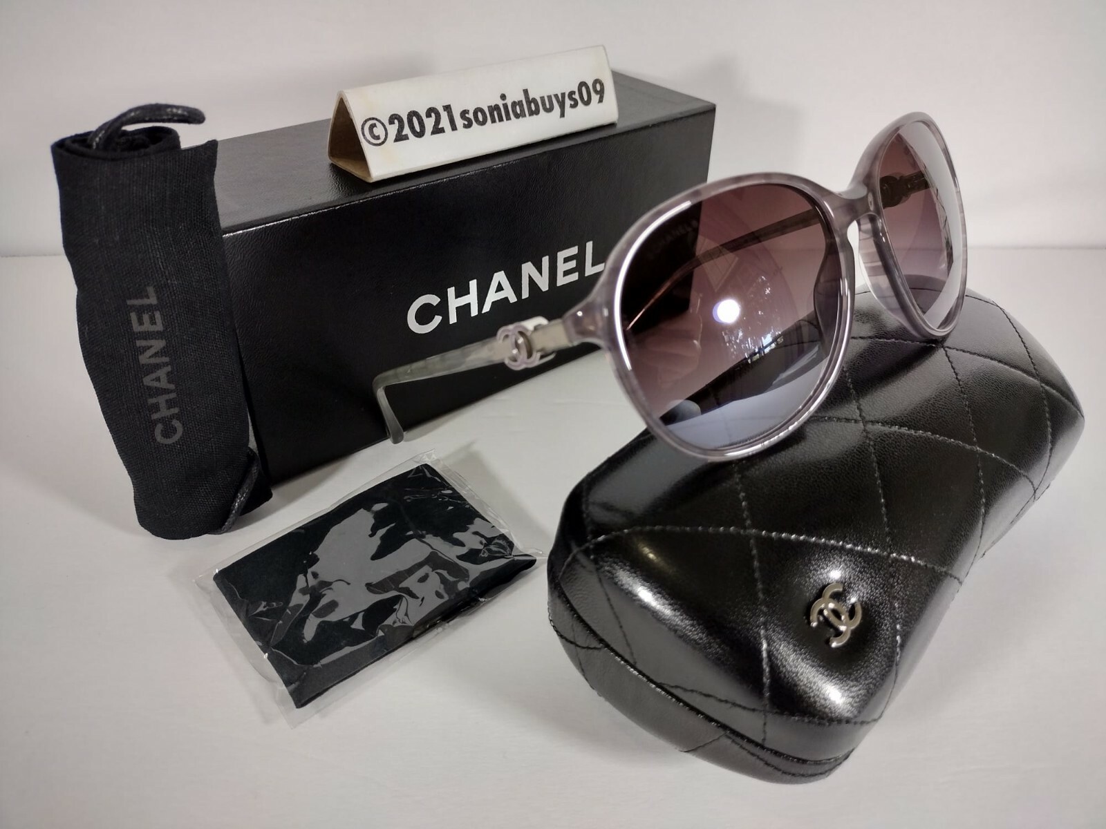 Chanel Women's Round Sunglasses, 5217, Violet, Violet Lenses