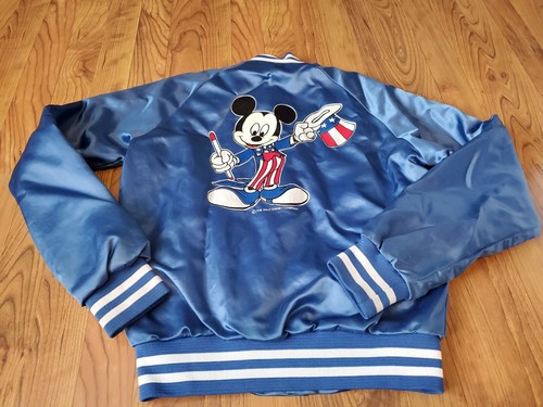 Vintage 80s/90s Chalk Line Disney Mickey Mouse Satin Varsity