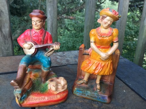 Vintage Antique HEE HAW Grandpa Jones & Minnie Pearl SO PROUD to BE HERE ??j8