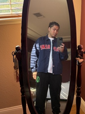 Supreme ARC Denim Coaches Jacket Navy | eBay