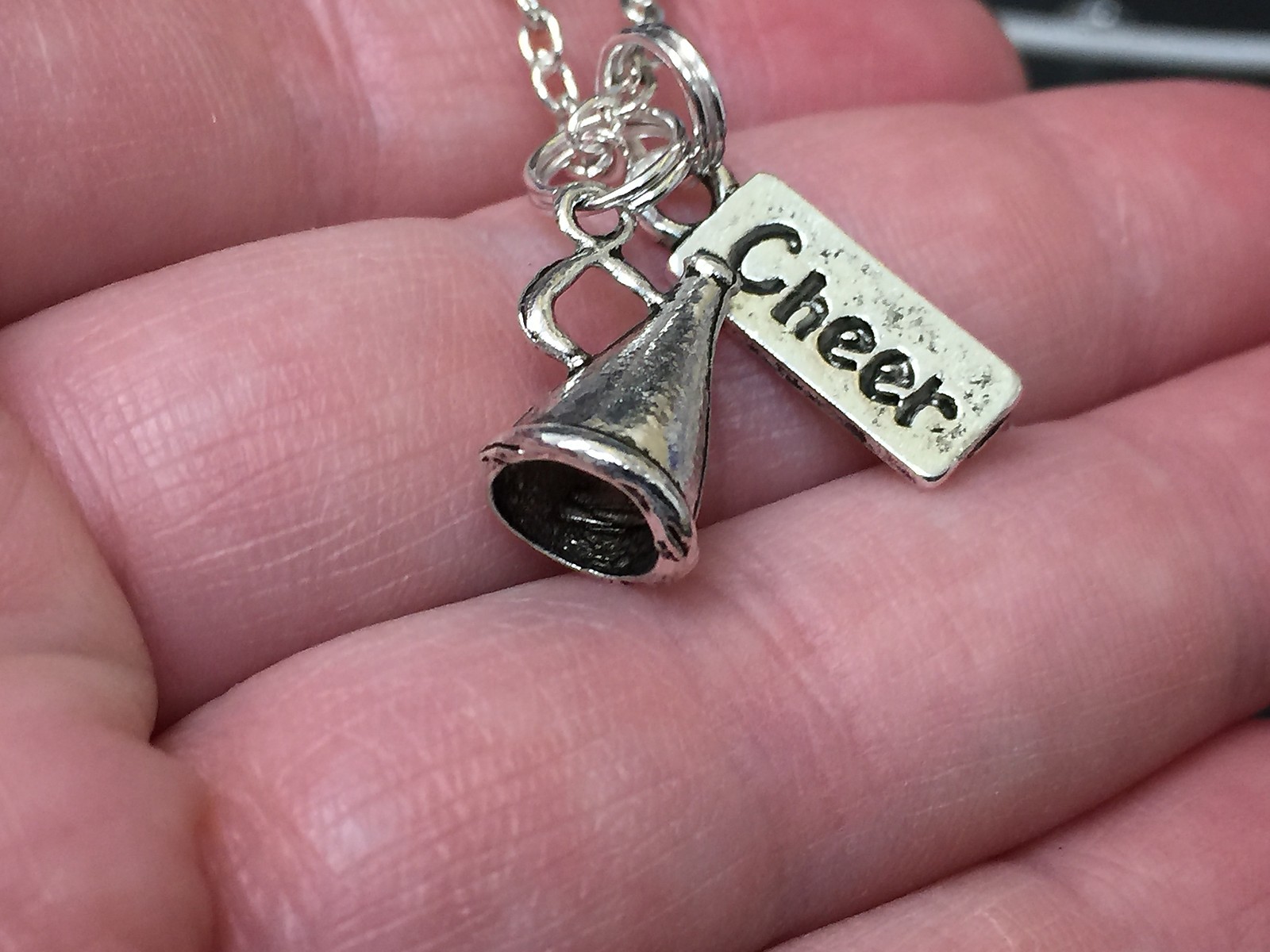 Cheerleader 3D Megaphone Cheer Charm Tibetan Silver 18" Necklace eBay