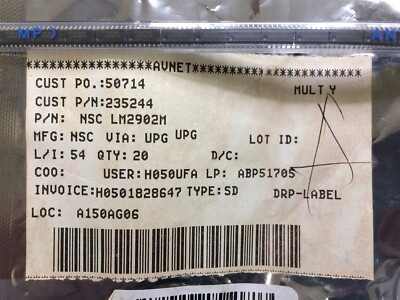 LM2902M NSC IC OPAMP GP 4 CIRCUIT 14SOIC SMD 10 PIECES