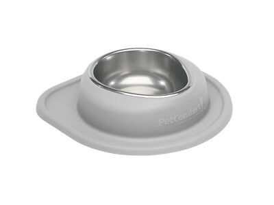 Single Low Pet Feeding System by WeatherTech for Dog/ Cat in Light Grey