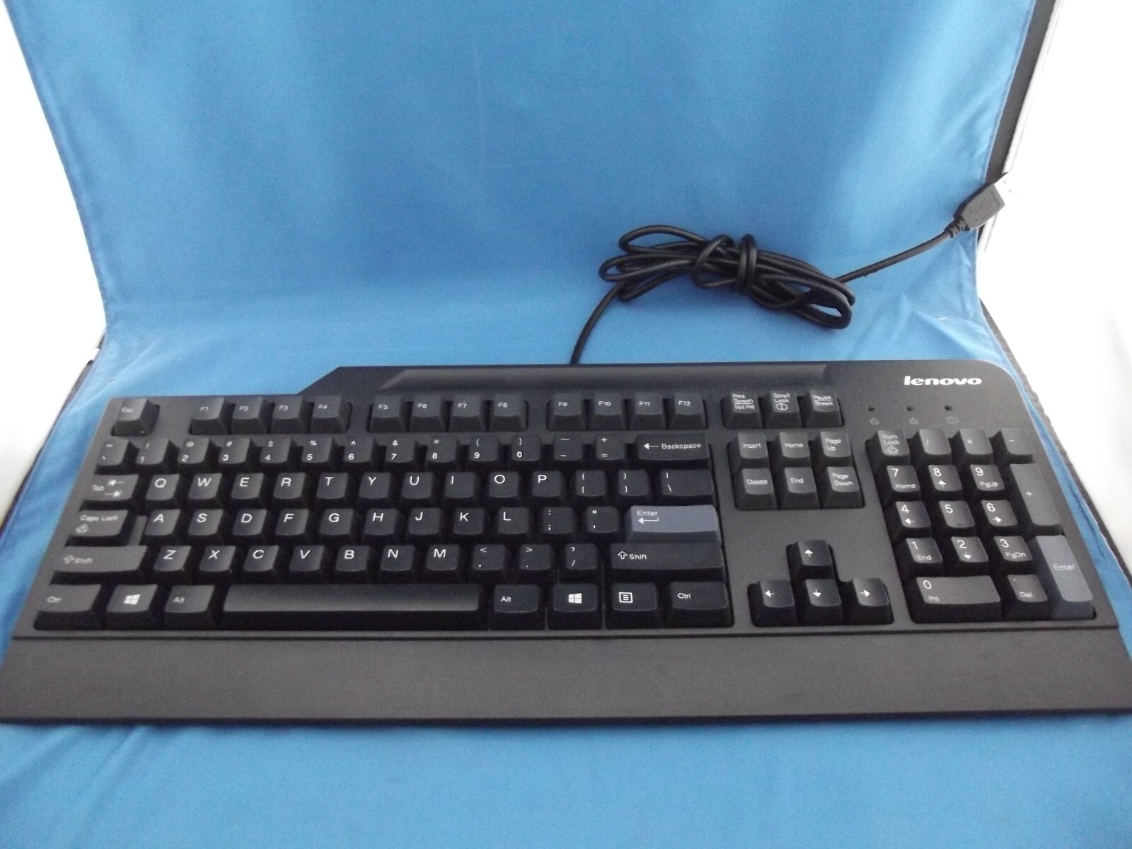 TESTED Lenovo Black USB Wired Tilting Keyboard KU-0225 SK