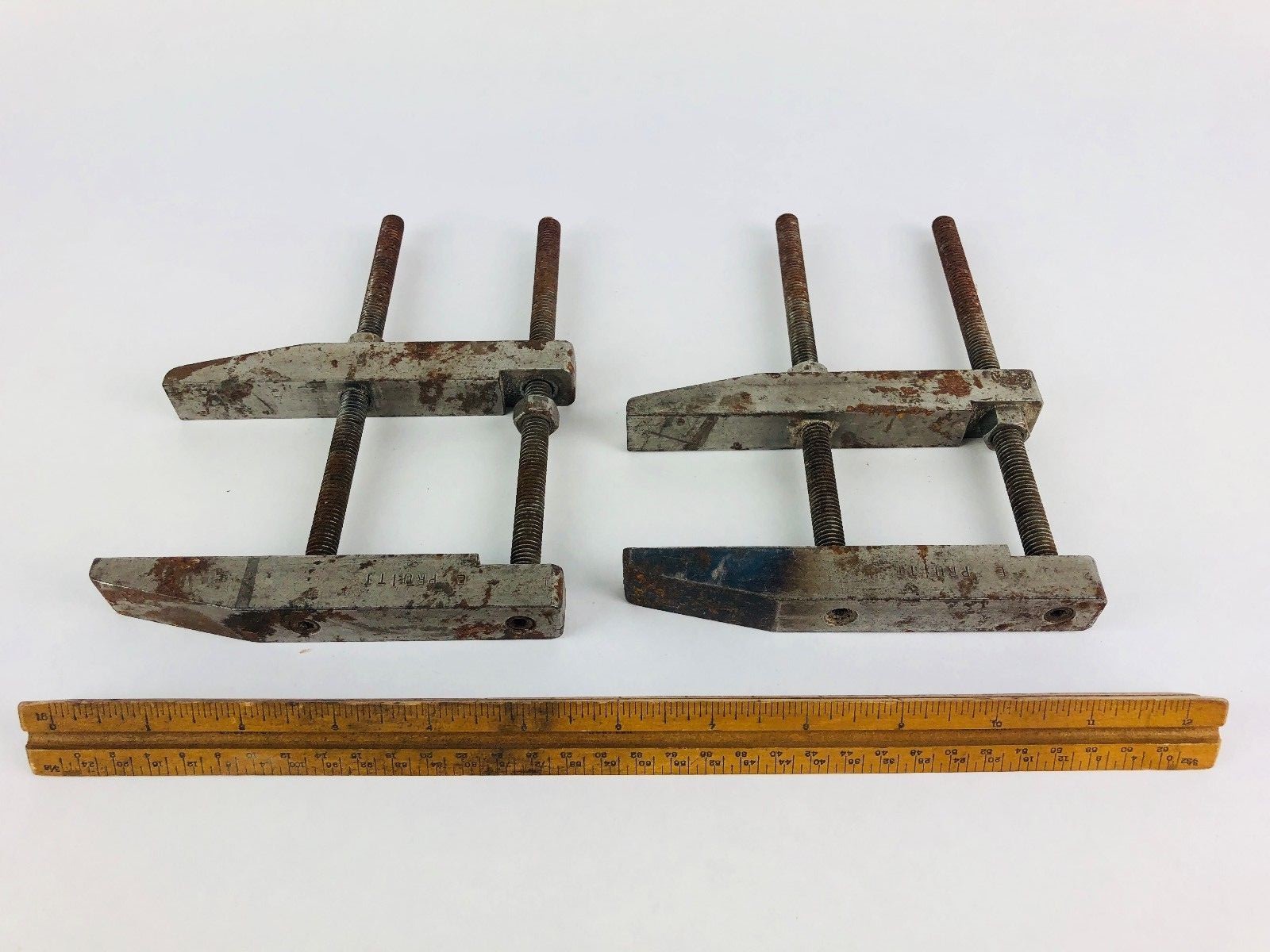Set of 2 Heavy Duty Wood Clamps Woodworking Tools Machinist Lathe Pruitt