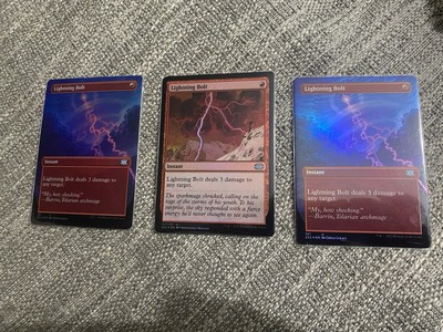 Lightning Bolt Regular And Borderless Double Masters 2022 Foil NM x3