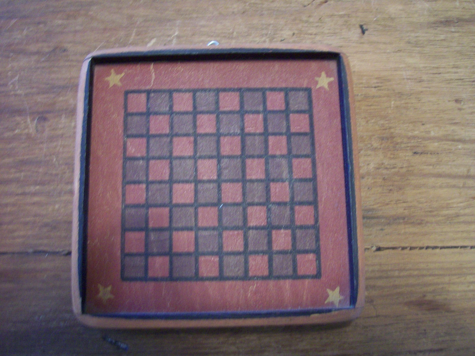 PRIMITIVE Handmade CHECKER/Game Board - Wall Hangings - Miniatures 4-1/4