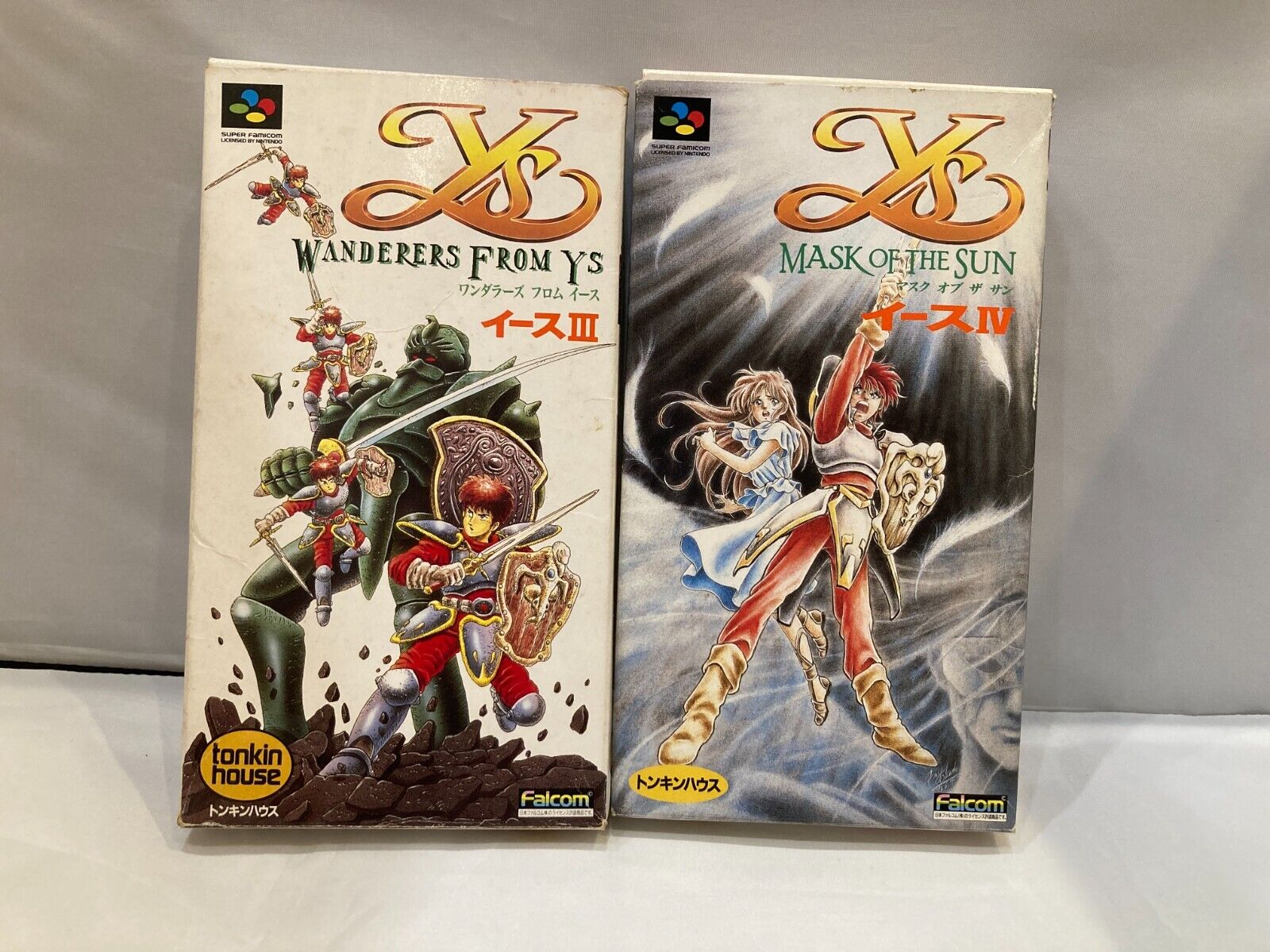 LOT ys 4 3 III IV MASK OF THE SUN SFC Super Famicom SNES LOT ys 4 3 III IV MASK OF THE SUN SFC Super Famicom SNES