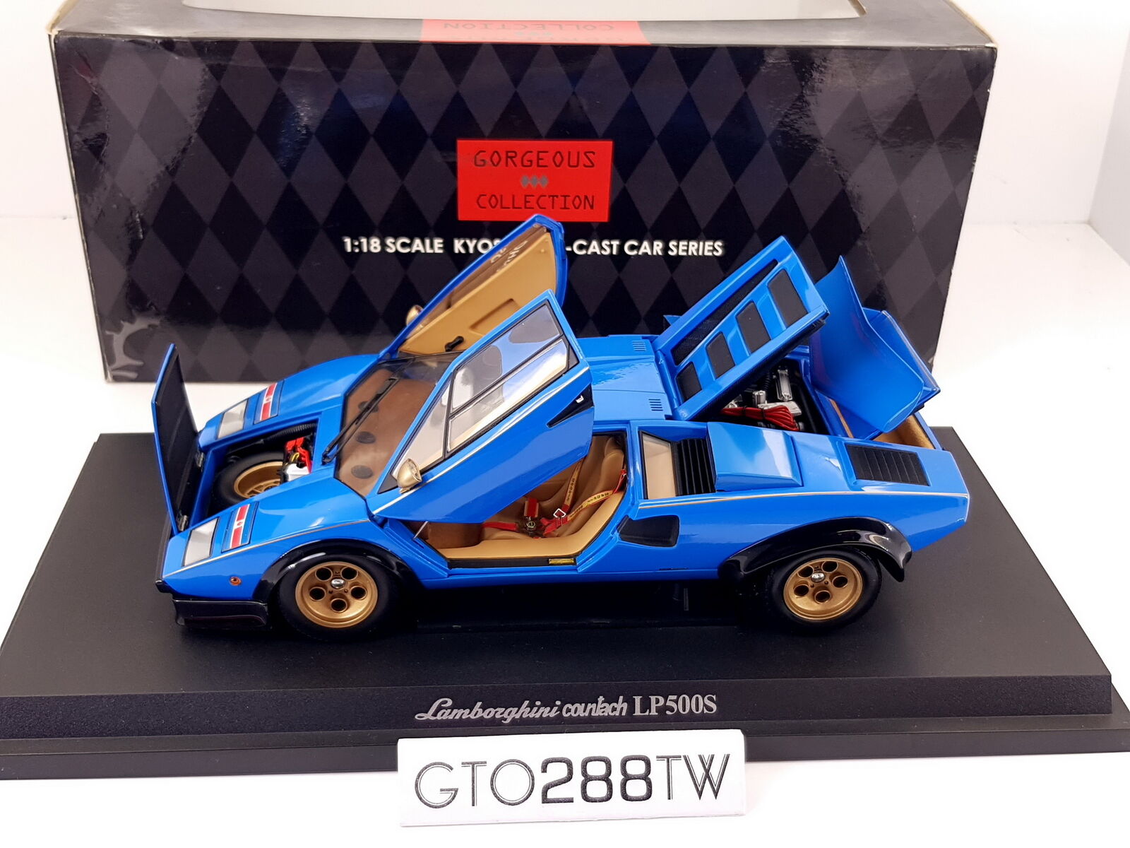 Kyosho 1:18 Lamborghini Countach LP500S Walter Wolf -Blue Kyosho 1:18 Lamborghini Countach LP500S Walter Wolf -Blue
