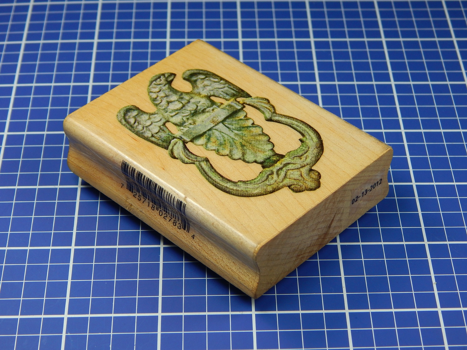 EAGLE DOOR KNOCKER, Highly Detailed Wood Mounted Rubber Stamp by Inkadinkado EUC