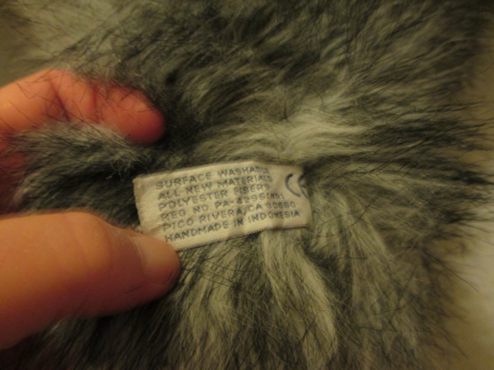 Aurora Wolf Sheep Dog Husky Plush Hand Puppet Gray White  8