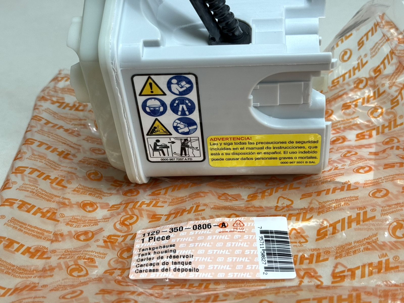 STIHL OEM TANK HOUSING 1129 350 0806 MS200T MS 200 T MS200 T GENUINE - Picture 4 of 4