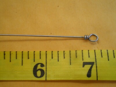 25 PCS. LOOPED STAINLESS STEEL LURE SHAFT WIRE FORM .040 X 7'' MAKE ''SPINNERS''