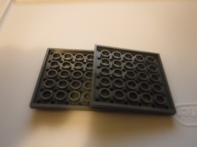 2x LEGO: Plate 6 x 6 (#3958)  Dark Grey