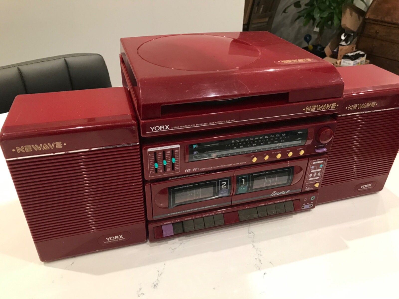 Vintage Rare YORX Newave Turntable Stereo System Dual