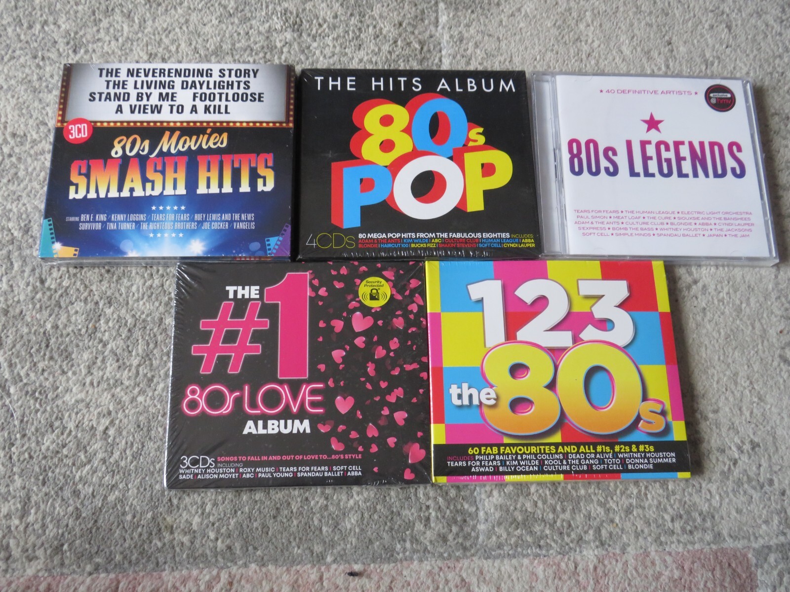 5 x NEW & SEALED 80s CD 80s Movies Smash Hits 123 The 80s 5 x NEW & SEALED 80s CD 80s Movies Smash Hits 123 The 80s