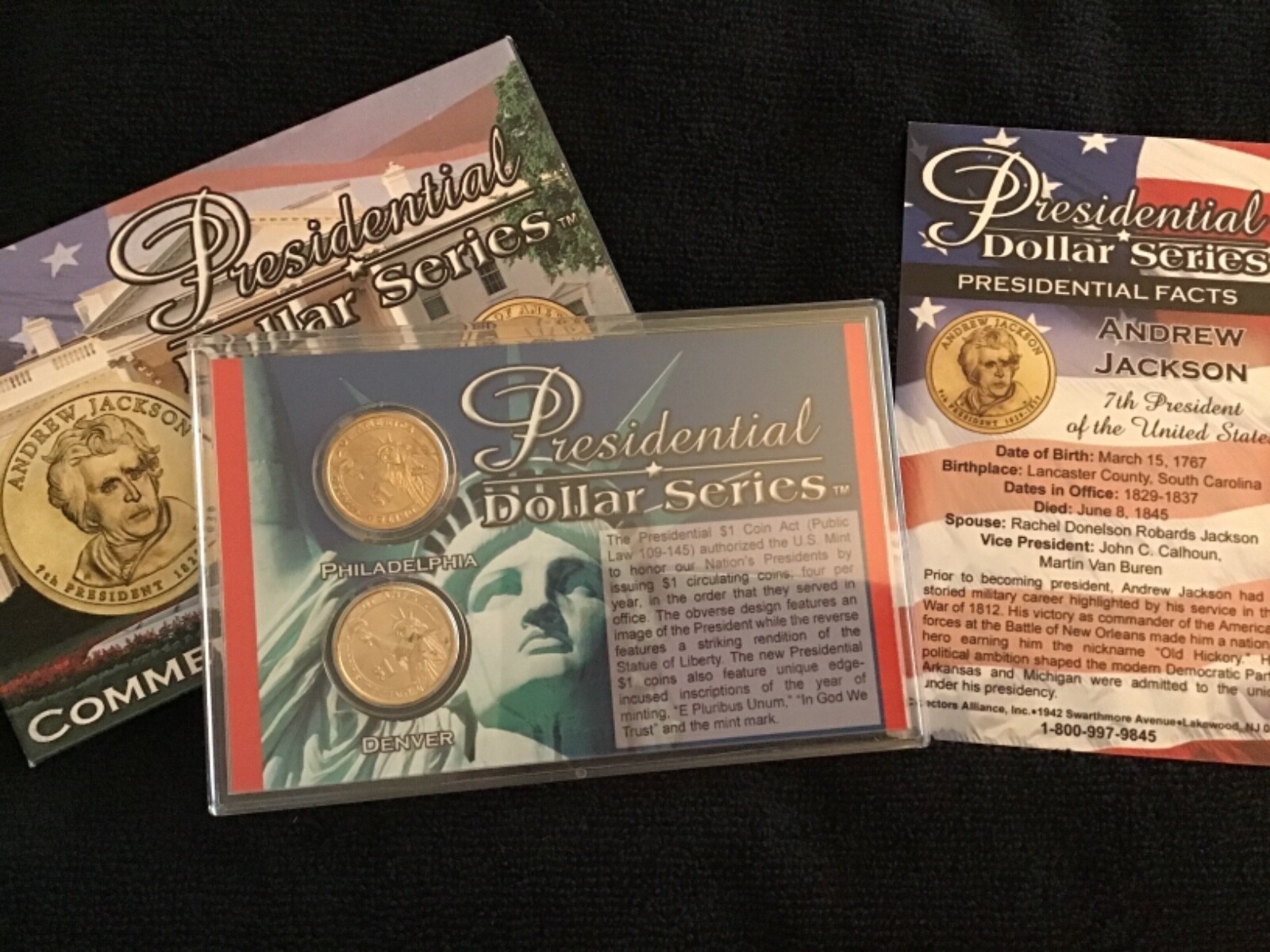 2008-P&D ANDREW JACKSON COMMEMORATIVE PRESIDENTIAL DOLLAR SET