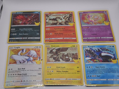 6 X 2021 Pokémon Celebrations 25th Anniversary Holo Rare