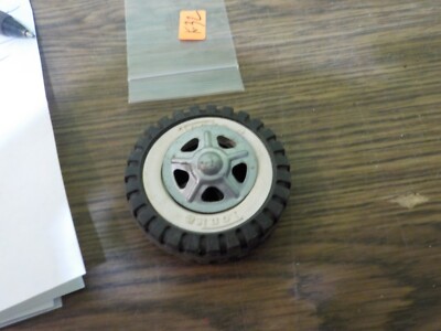 vintage tonka ford or dodge pickup truck 1 tire 1 whitewall 1 hub-cap for parts
