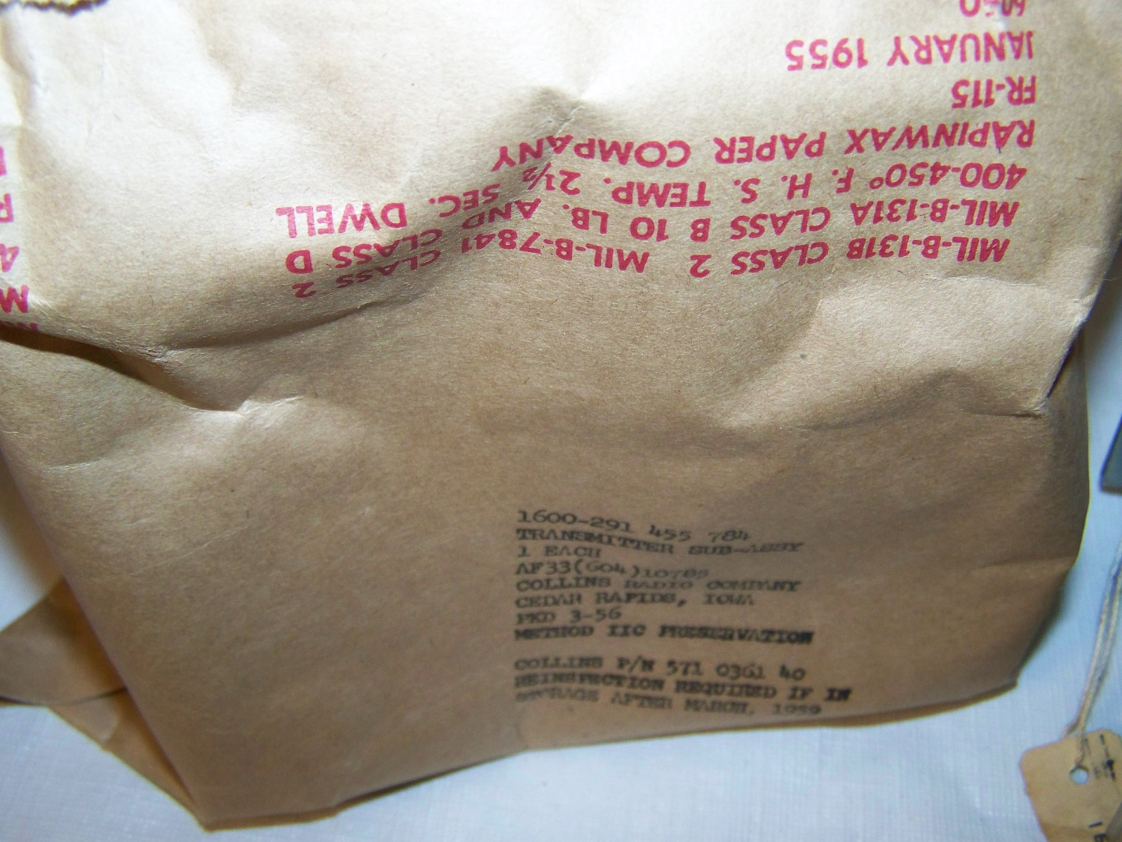 VINTAGE NOS COLLINS HAM RADIO SUB ASSY 1600-291 455 784 FOR ART-13 TRANSMITTER?