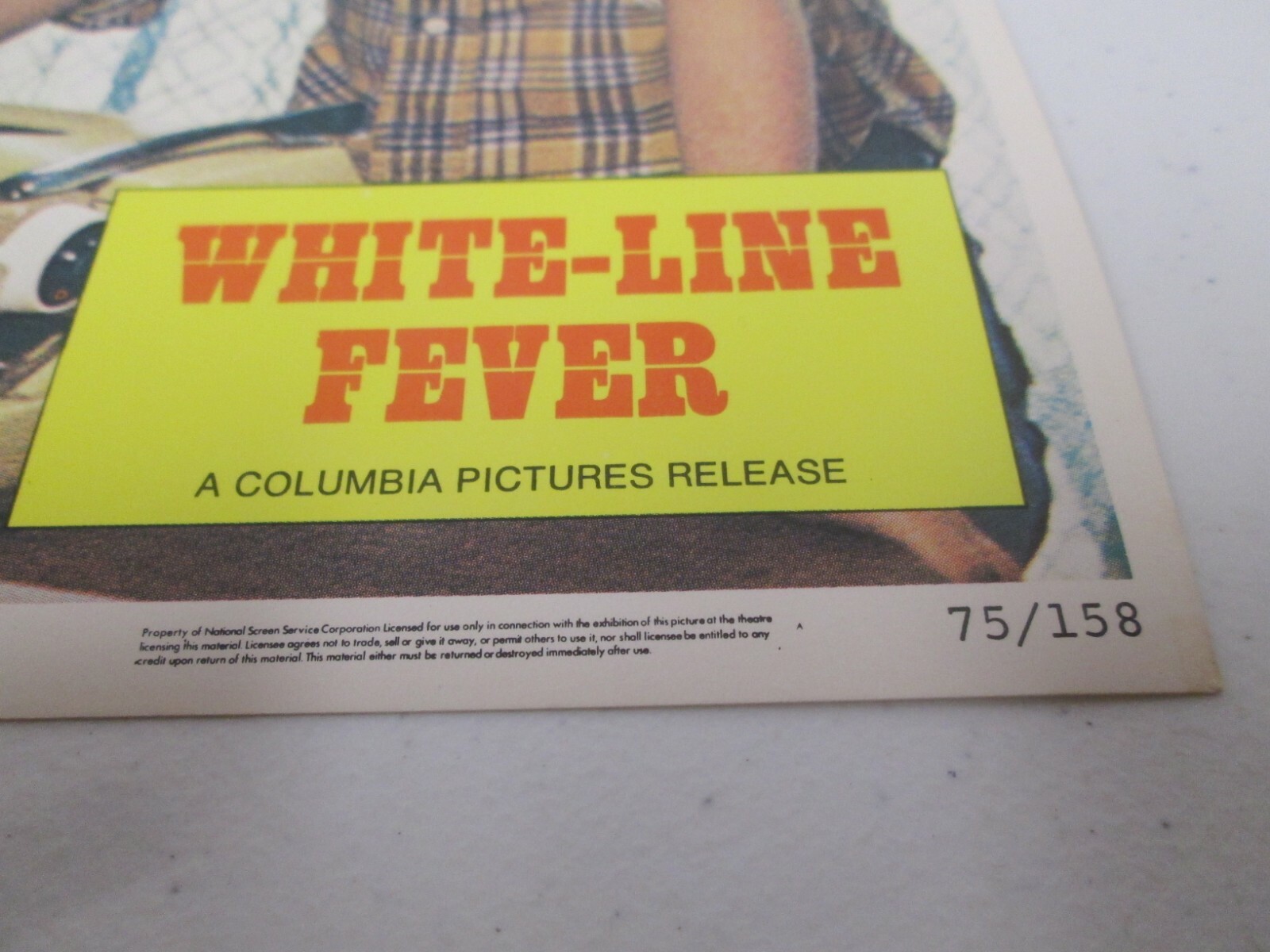Vtg Original 1975 Lobby Card White Line Fever Slim Pickens Jan Michael Vincent 6