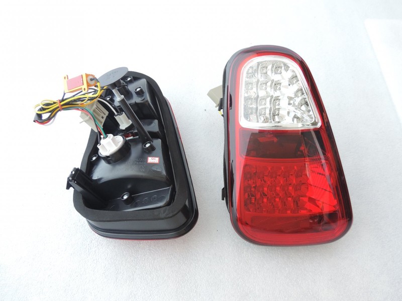 01~04~MINI COOPER R50 R52 R53 JCW RED CLEAR JDM LED TAIL LIGHTS
