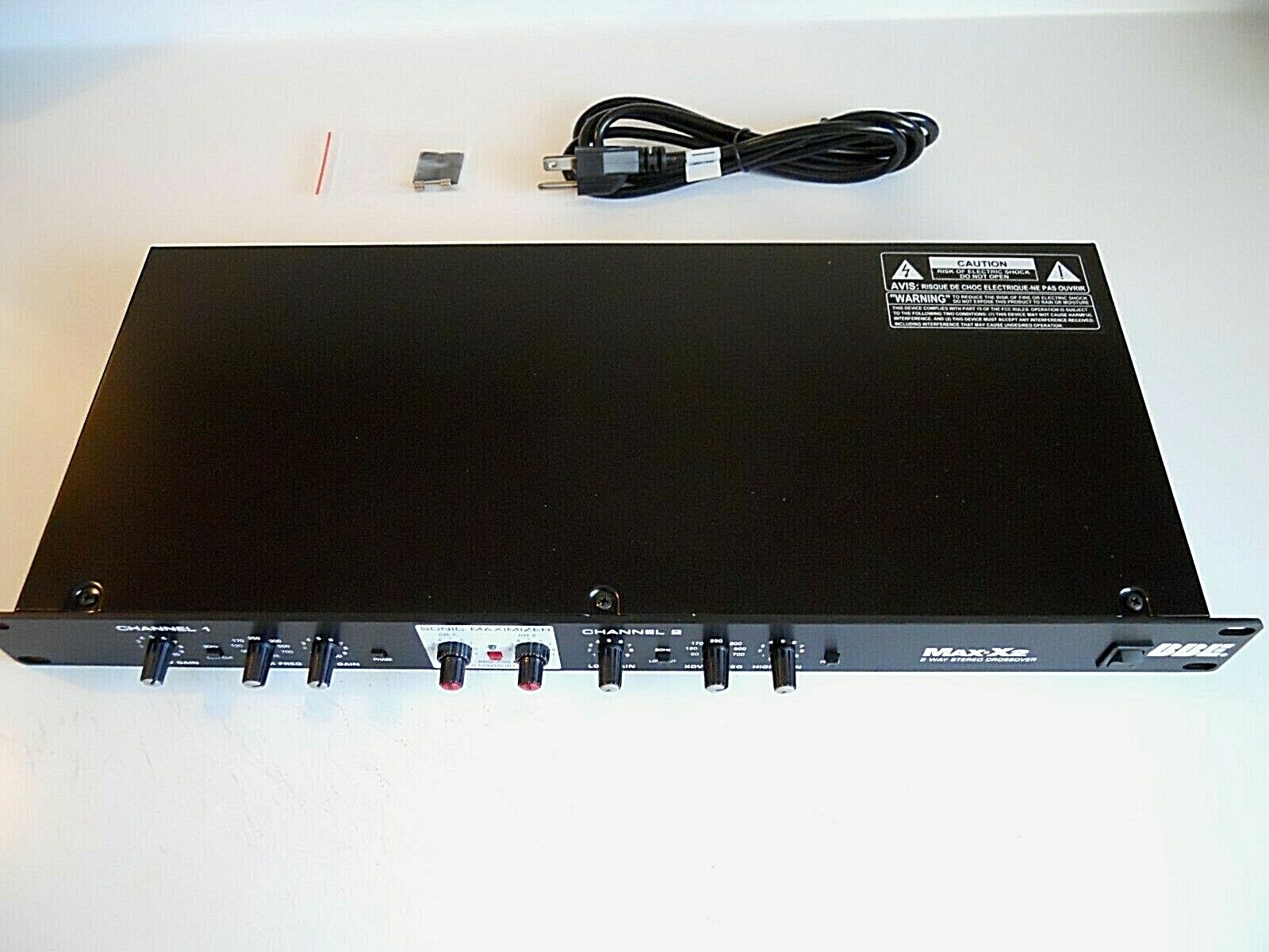 BBE Max-X2 Crossover 2 Way Stereo Crossover With Sonic Maximizer Rack Mount NEW
