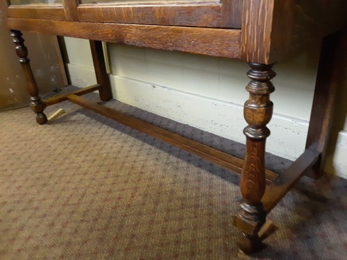 Antique Pegged Oak Display cabinet china country general store